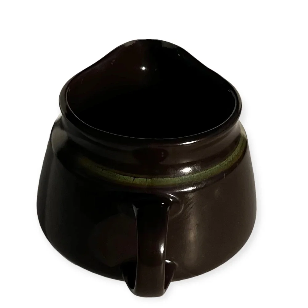 Franciscan Madeira Vintage 1960s Brown and Green Earthenware Creamer Pitcher